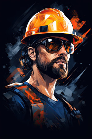 Workers ,Professional t-shirt design vectorの素材
