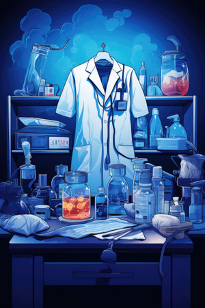 Medical Doctor Nurse Laboratory Professional t-shirt design vectorの素材