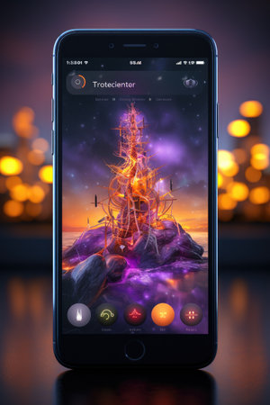 Music Streaming App UI Mock-up: Create an immersive and interactive with AIの素材