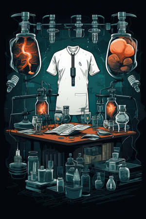 Medical Doctor Nurse Laboratory Professional t-shirt design vectorの素材