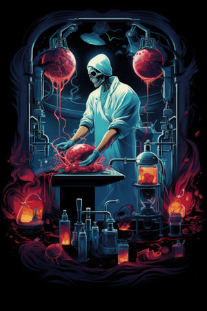 Medical Doctor Nurse Laboratory Professional t-shirt design vectorの素材