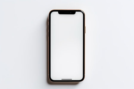 knolling of smart phone,isolated white backgroundの素材