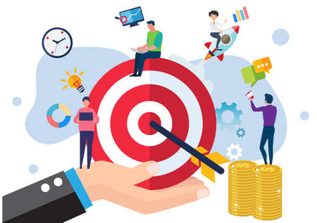 Business strategy. Budget accounting, statistics. Vector illustration for web banner, infographics,...