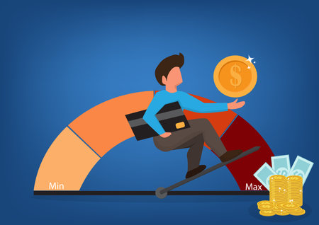 overcome business obstacles Overcome difficulties or obstacles to success, solve problems, business or leadership solutions, and strive for growth. Powerful businessman superhero destroying the targetのイラスト素材