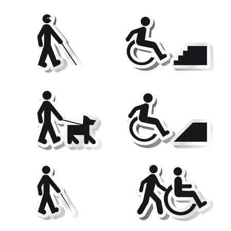 Stickers about handicapのイラスト素材