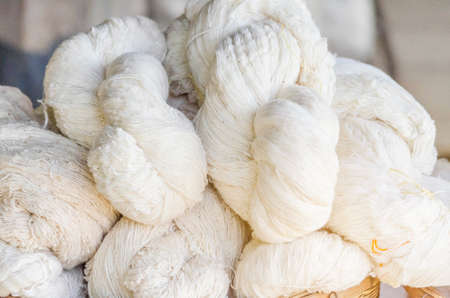 Raw Thai cotton before weavingà¹?の写真素材