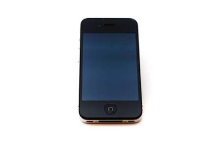 smartphone on the white back groundの写真素材