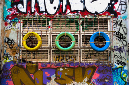 Graffiti on wallのeditorial素材