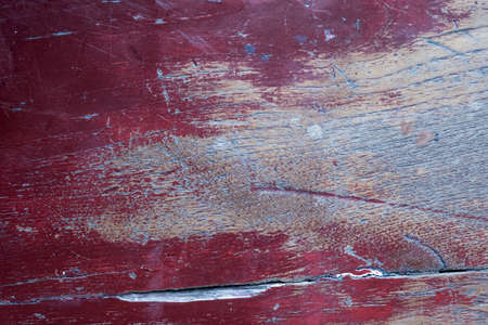 red color painted on woodの写真素材