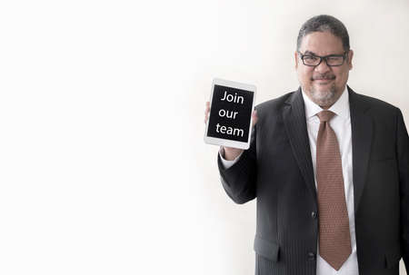 a businessman with a notepadの写真素材