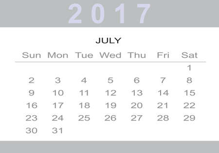 monthly Calendar 2017の写真素材