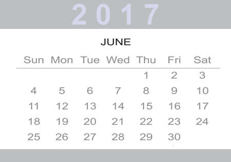 monthly Calendar 2017の写真素材
