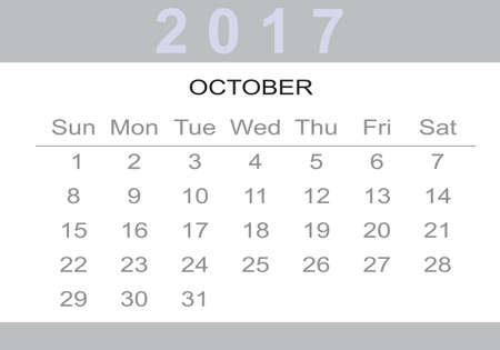 monthly Calendar 2017の写真素材