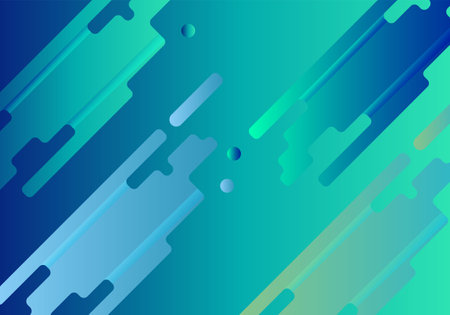 Abstract background consisting of curved pieces in technological lines, gradients from light cyan to dark : Vectorのイラスト素材
