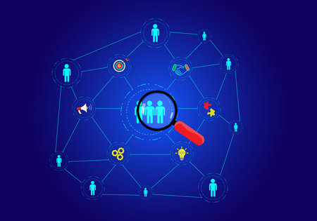 human resources personnel analysis concept Changing the HR Landscape for Sustainable Business Success Driven by insights and focused on goals, processes, goals, skills and career opportunities.のイラスト素材
