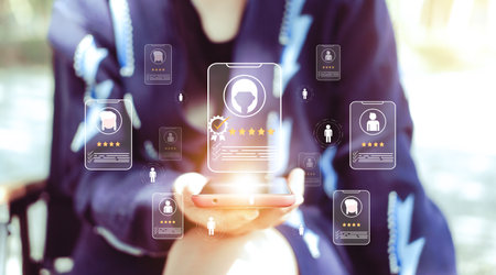 human resources personnel analysis concept Changing the HR Landscape for Sustainable Business Success Driven by insights and focused on goals, processes, goals, skills and career opportunities.の写真素材