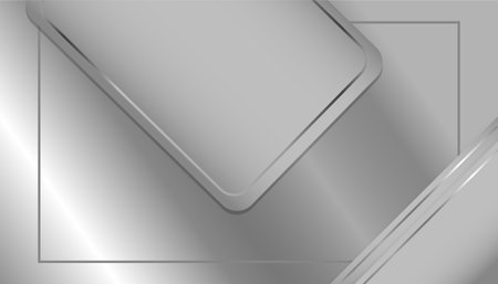 Modern luxury abstract background with shiny silver line elements. Beautiful geometric shapes on silver gray background. vector for designのイラスト素材