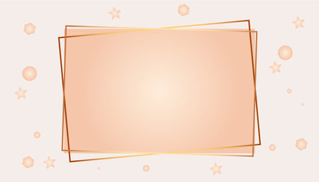 modern luxury abstract background with glowing golden line elements .Beautiful geometric shapes on pink gold gradient background. vectorのイラスト素材