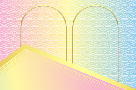 modern luxury abstract background with golden line elements Stylish gradient pastel background for vector design.のイラスト素材