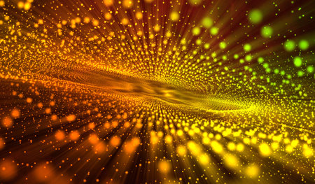 3D night sky Galaxy space particles on red gradient background.