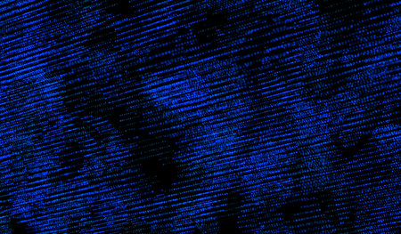 3D abstract digital technology blue particles network on black background.