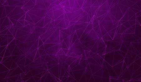 3D abstract digital technology pink particles network on pink background.の写真素材