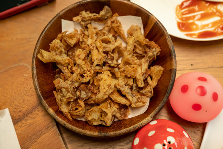 Crispy Fried Mushrooms Foods processed from mushroomsの写真素材