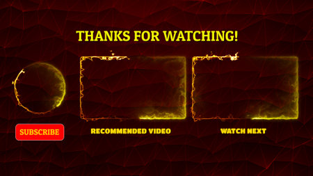 Neon frame effect end screen glowing looping on black backgroundの写真素材