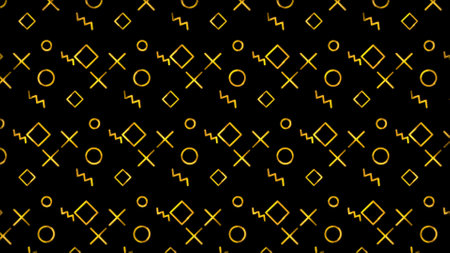 Glowing looping neon effect background, black background.の写真素材