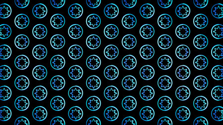 Glowing looping neon effect background, black background.の写真素材