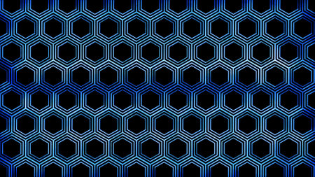 Glowing looping neon effect background, black background.