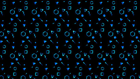 Glowing looping neon effect background, black background.