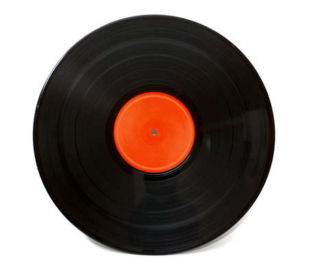 Gramophone vinyl record isolated on white background