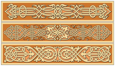 Ancient old russian vector patternのイラスト素材