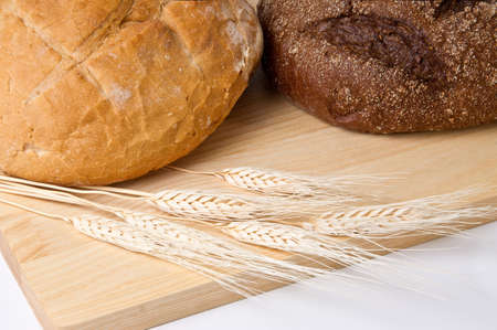 Still life with bread on light background