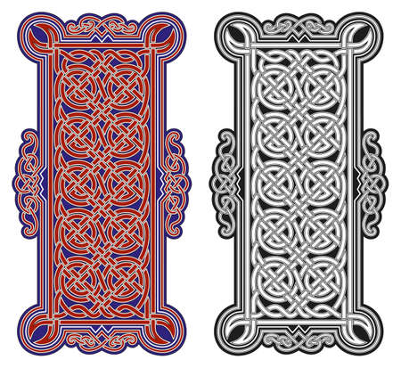 Set of vector ancient celtic design elementsのイラスト素材