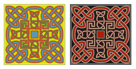 Set of vector ancient celtic design elementsのイラスト素材
