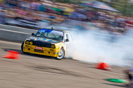 Odessa, Ukraine - August, 12, 2012. Ukrainian Drift Championship, 3rd stage, East European Drift...