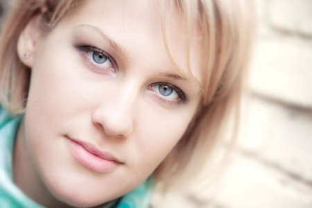 Young woman soft portrait. Shallow dof.