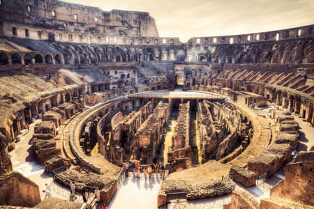 Inside Coliseum. Draw stylized photo (HDR).の写真素材