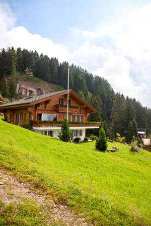 Alps village on a mountain.の写真素材