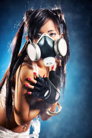 Cyber girl. Shallow dof effect.の写真素材