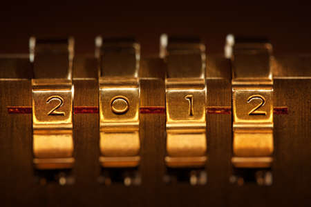 Combination lock with 2012 number.の写真素材