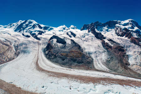 High Alps mountains with glacier.の写真素材