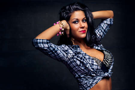 Young woman dancer fashion portrait の写真素材