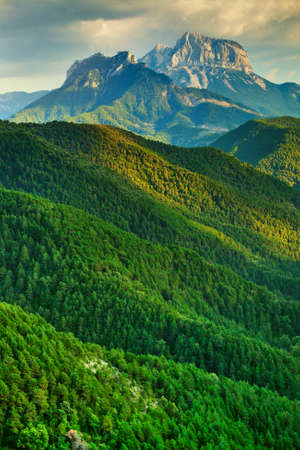 Pyrenees mountains summer landscape の写真素材
