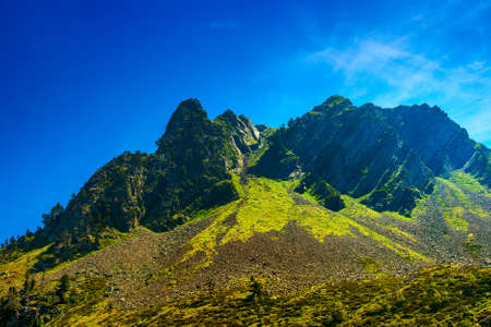 Pyrenees mountains summer view.の写真素材