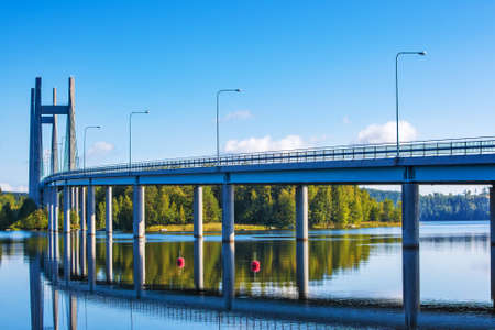 Modern bridge in Finland.の写真素材