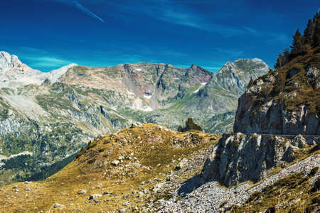 High mountains in France at autumn season.の写真素材