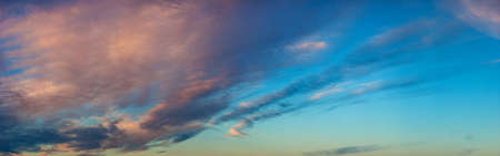 Evening sky with clouds panorama.
